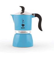 Гейзерная кофеварка Bialetti Fiametta Light Blue 3 порции голубая СЛ